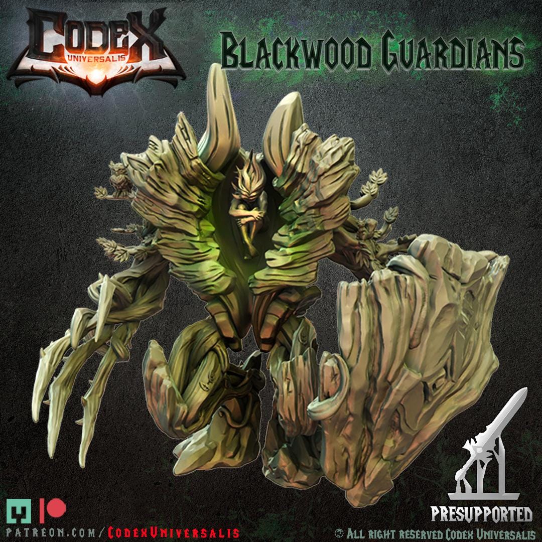 Shidar and Arcaena, Heroic Forest Spirit Miniature for Tabletop Roleplaying games by Codex Universalis