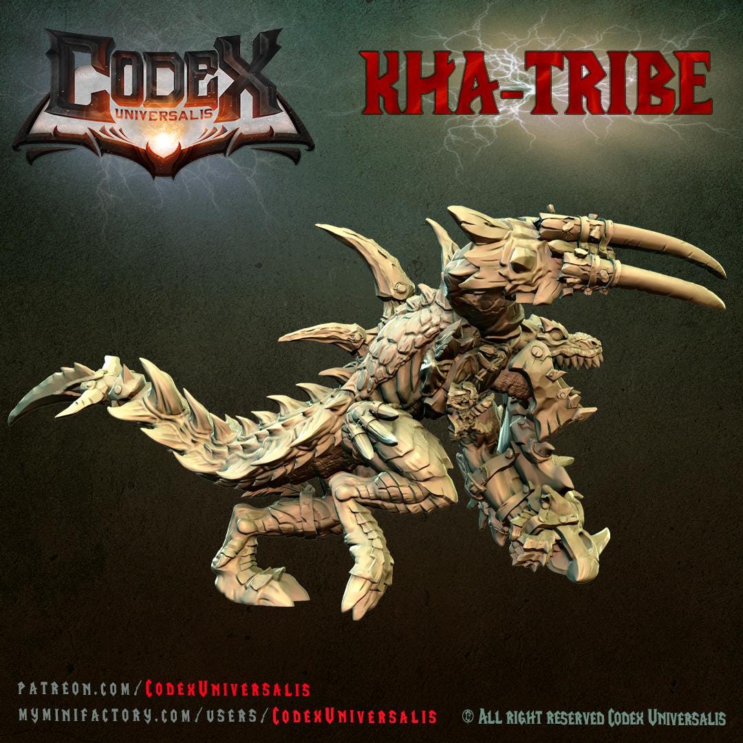 Throx, Champion of Kha lizardmen, Lizardmen Hero for Tabletop Roleplaying games by Codex Universalis