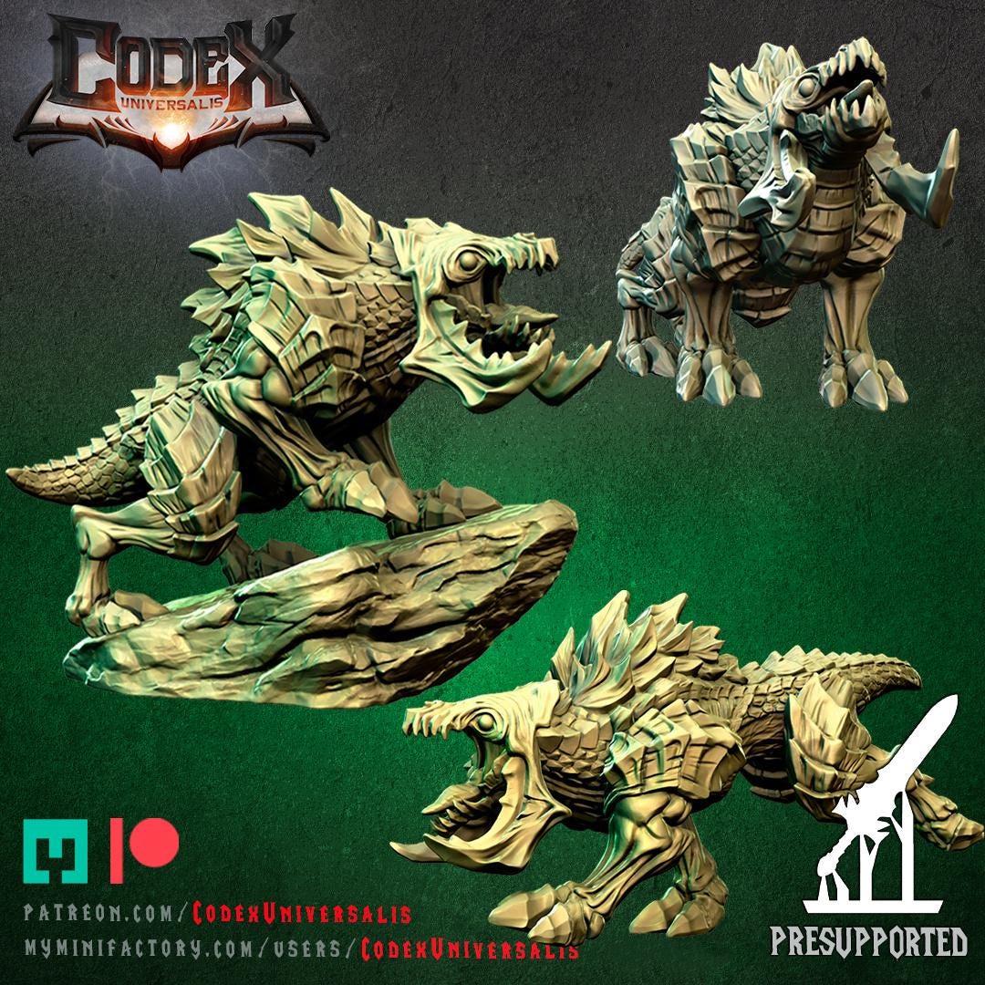 Lurker Hound, Forest Stalker Miniature for Tabletop Roleplaying games by Codex Universalis