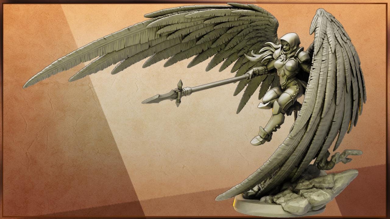 Custodian Angels, Angelic Heroic Miniatures for Tabletop Roleplaying games by Codex Universalis
