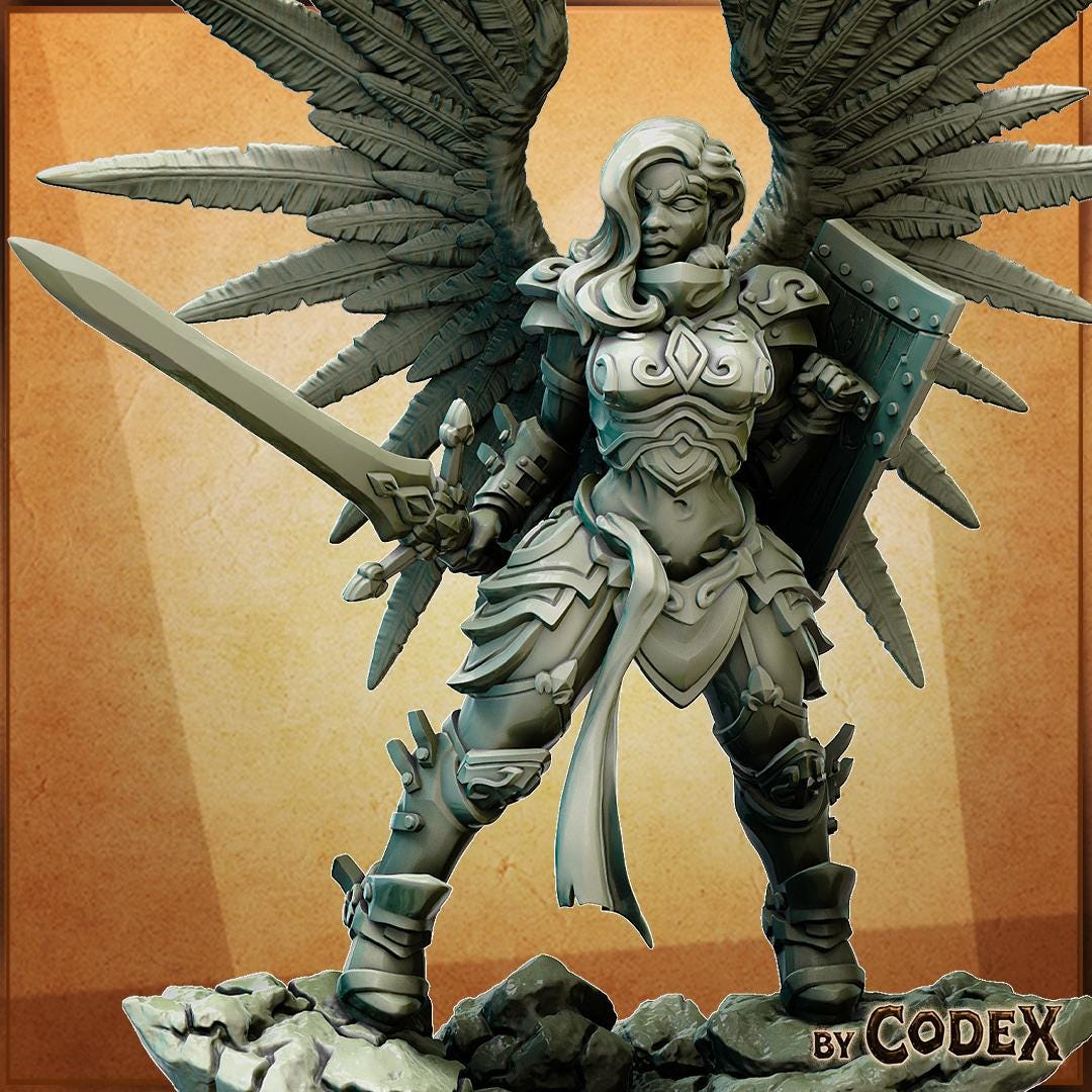 Custodian Angels, Angelic Heroic Miniatures for Tabletop Roleplaying games by Codex Universalis