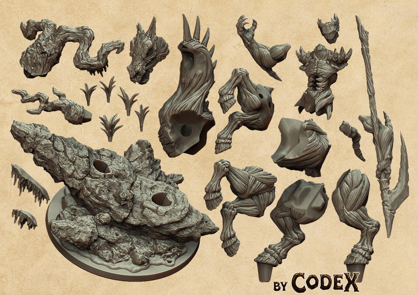 Nuckelavee, Demonic Nightmare Horseman Miniature for Tabletop Roleplaying games by Codex Universalis