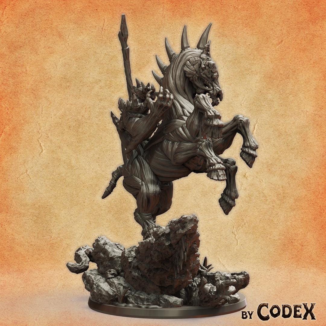 Nuckelavee, Demonic Nightmare Horseman Miniature for Tabletop Roleplaying games by Codex Universalis