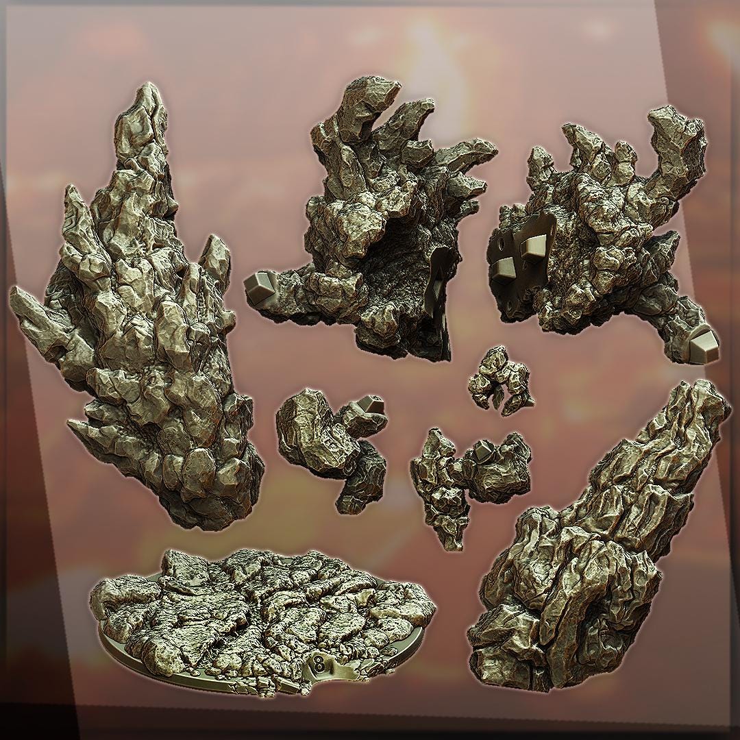 Zodon the Awaken, Heroic Lava Spirit Miniature for Tabletop Roleplaying games by Codex Universalis