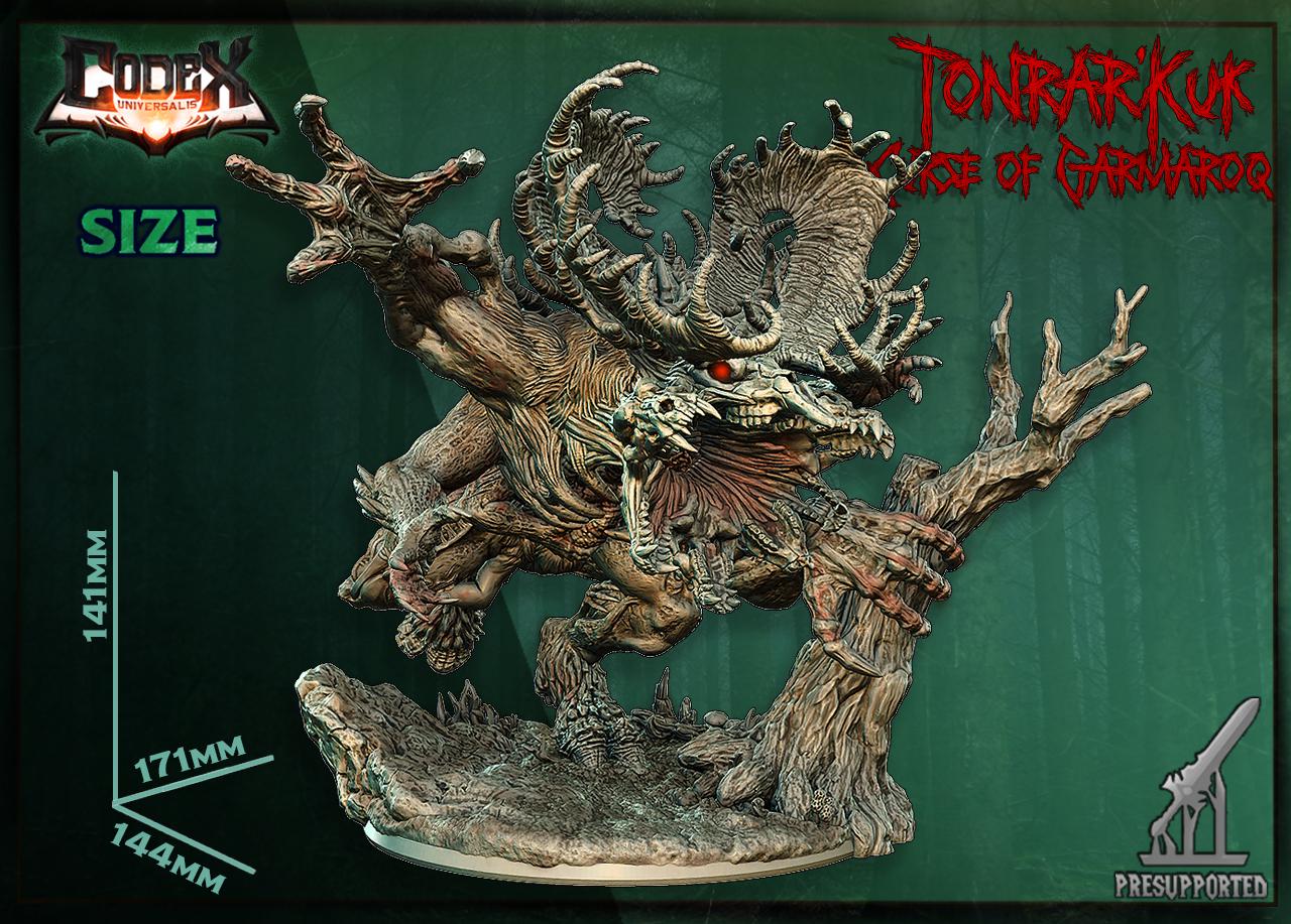 Tonrar'Kuk, the Curse of Garmarok, Monstrous Wendigo Miniature for Tabletop Roleplaying games by Codex Universalis