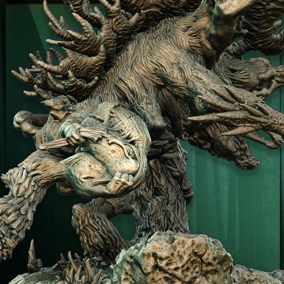 Tonrar'Kuk, the Curse of Garmarok, Monstrous Wendigo Miniature for Tabletop Roleplaying games by Codex Universalis