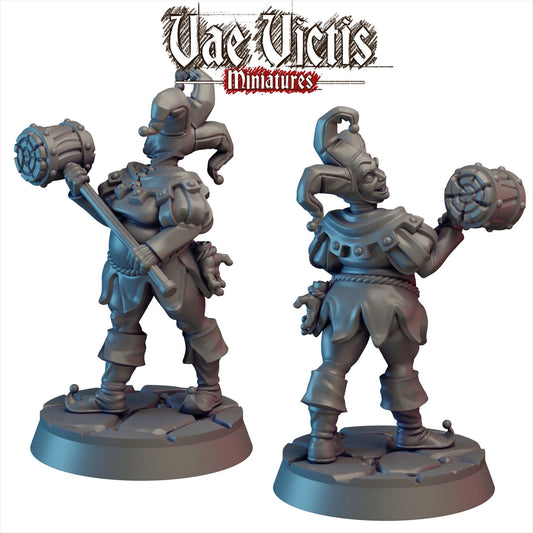 Evil Jester, Cursed City Mercenary, Mercenary Miniatures by Vae Victis, perfect for Fantasy Wargames and Tabletop RPGs