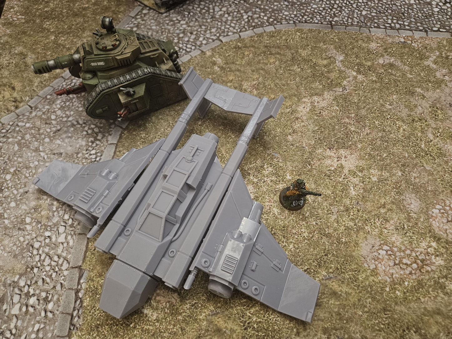 Roman Vengence CAS Fighter, Monopose Sci-Fi Vehicle by ThatEvilOne, Sci-fi Wargames Proxy, Imperial  Flyer