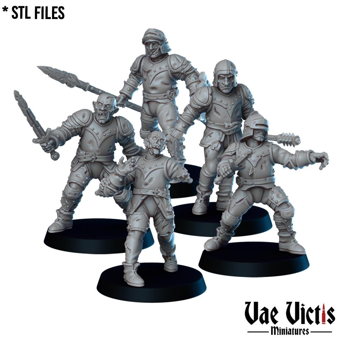 Undead Guard, Adventurers and Mercenaries by Vae Victis, perfect for Fantasy Wargames and Tabletop RPGs