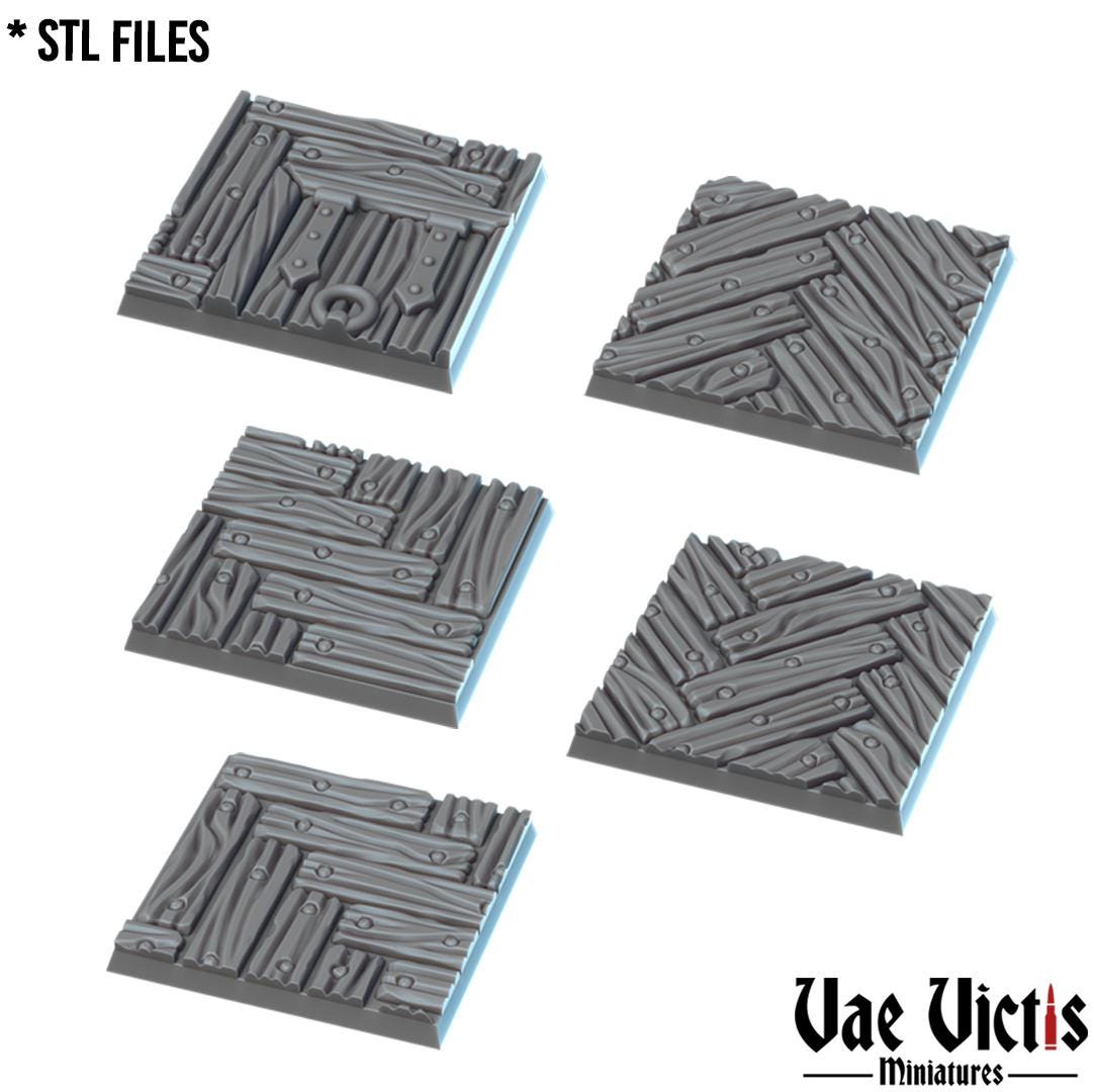 Building Interior Round and Square Bases for use in Tabletop Wargames by Vae Victis