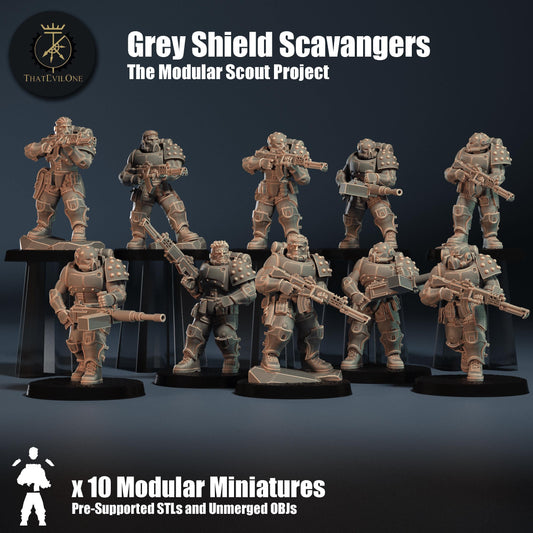 Modular Scout Scavangers, Modular Sci-Fi warriors by ThatEvilOne