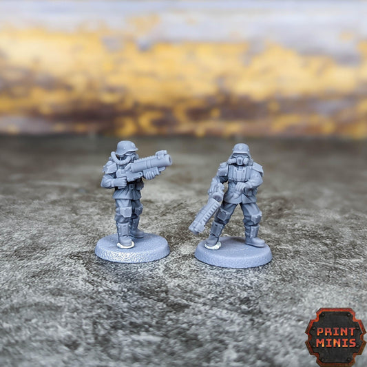 Special Weapons - Kaledon Fortis Army, Sci-Fi Space Militia Soldiers by Print Minis