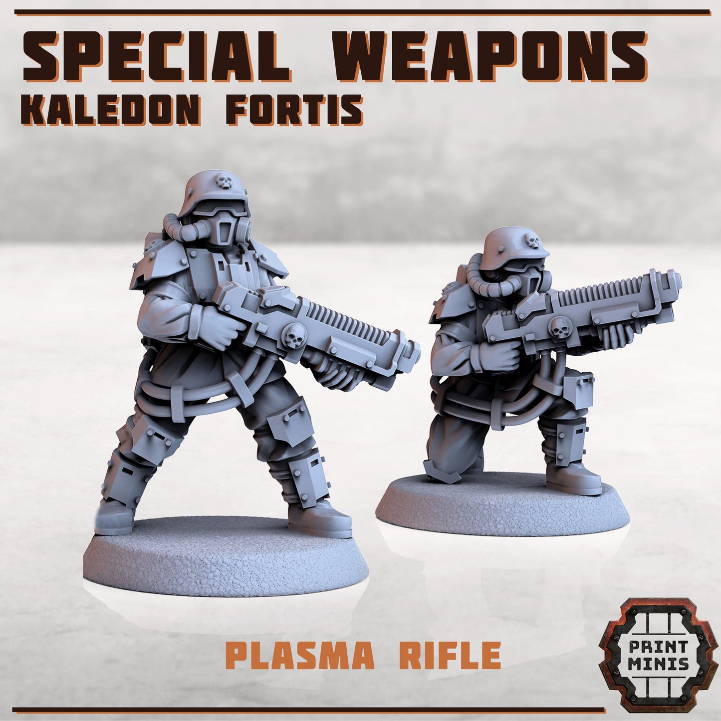Special Weapons - Kaledon Fortis Army, Sci-Fi Space Militia Soldiers by Print Minis