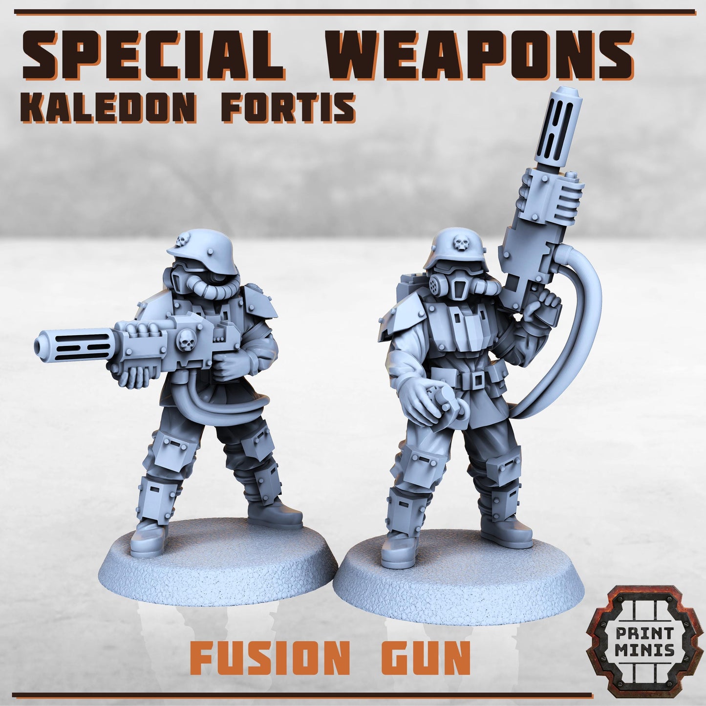 Special Weapons - Kaledon Fortis Army, Sci-Fi Space Militia Soldiers by Print Minis