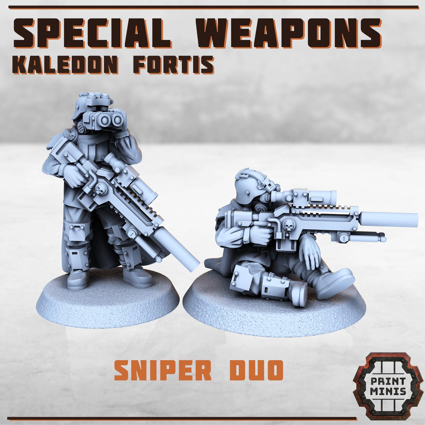 Special Weapons - Kaledon Fortis Army, Sci-Fi Space Militia Soldiers by Print Minis