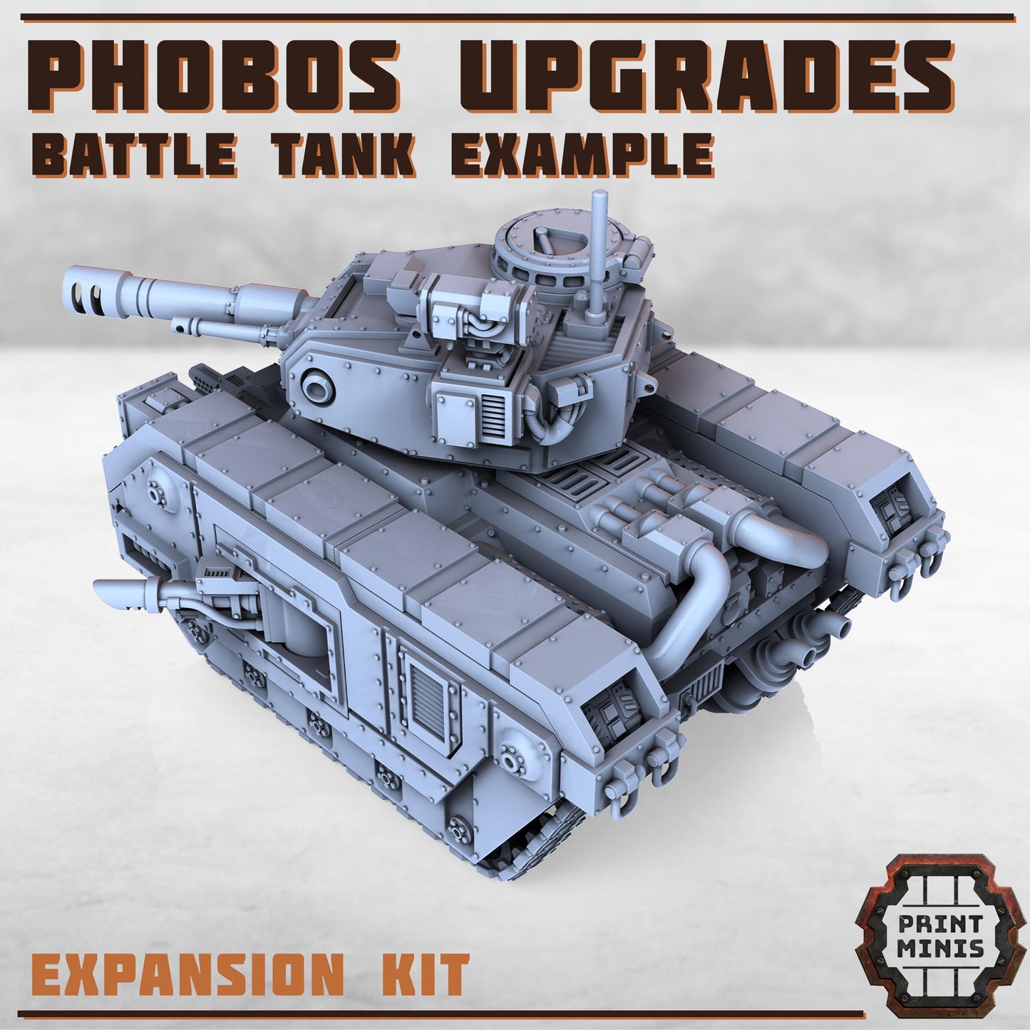 Phobos Main Battle Tank - Kaledon Fortis Army, Sci-Fi Space Militia Soldiers by Print Minis