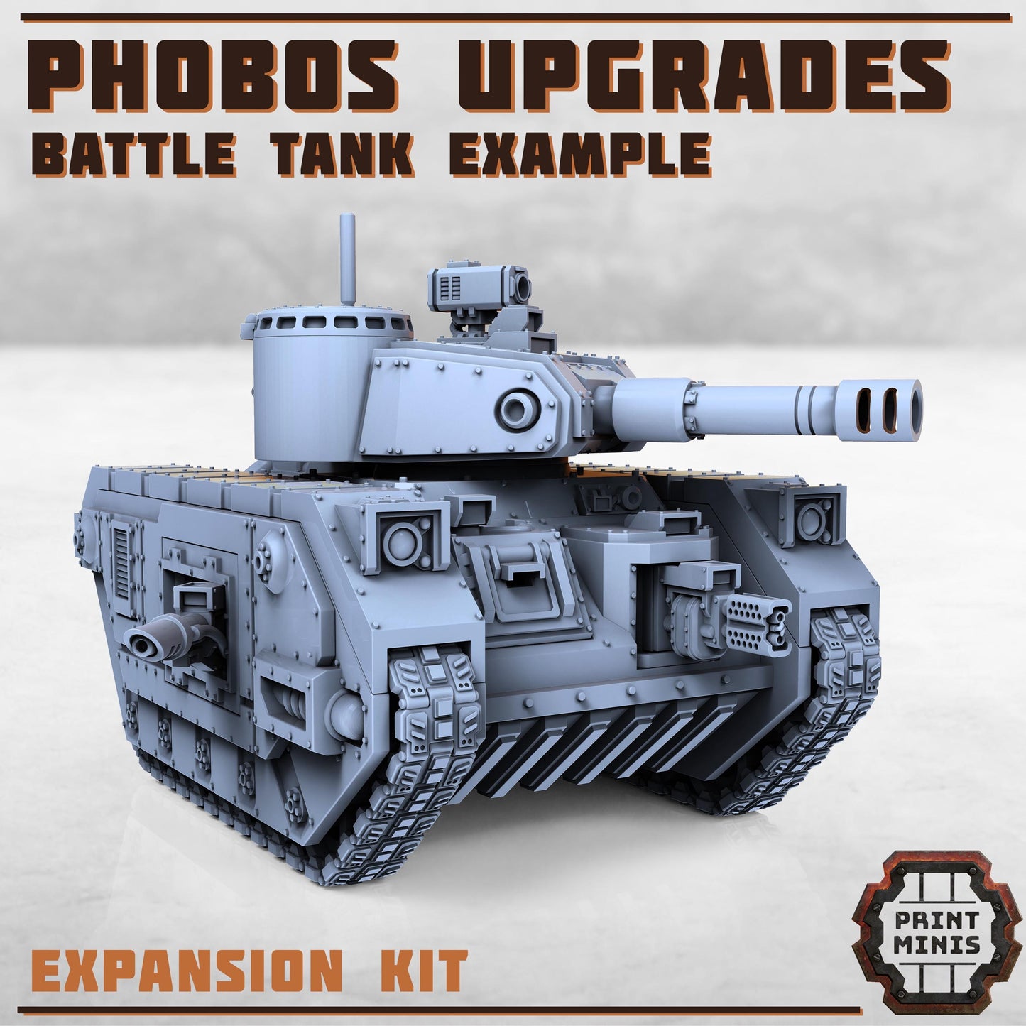 Phobos Main Battle Tank - Kaledon Fortis Army, Sci-Fi Space Militia Soldiers by Print Minis
