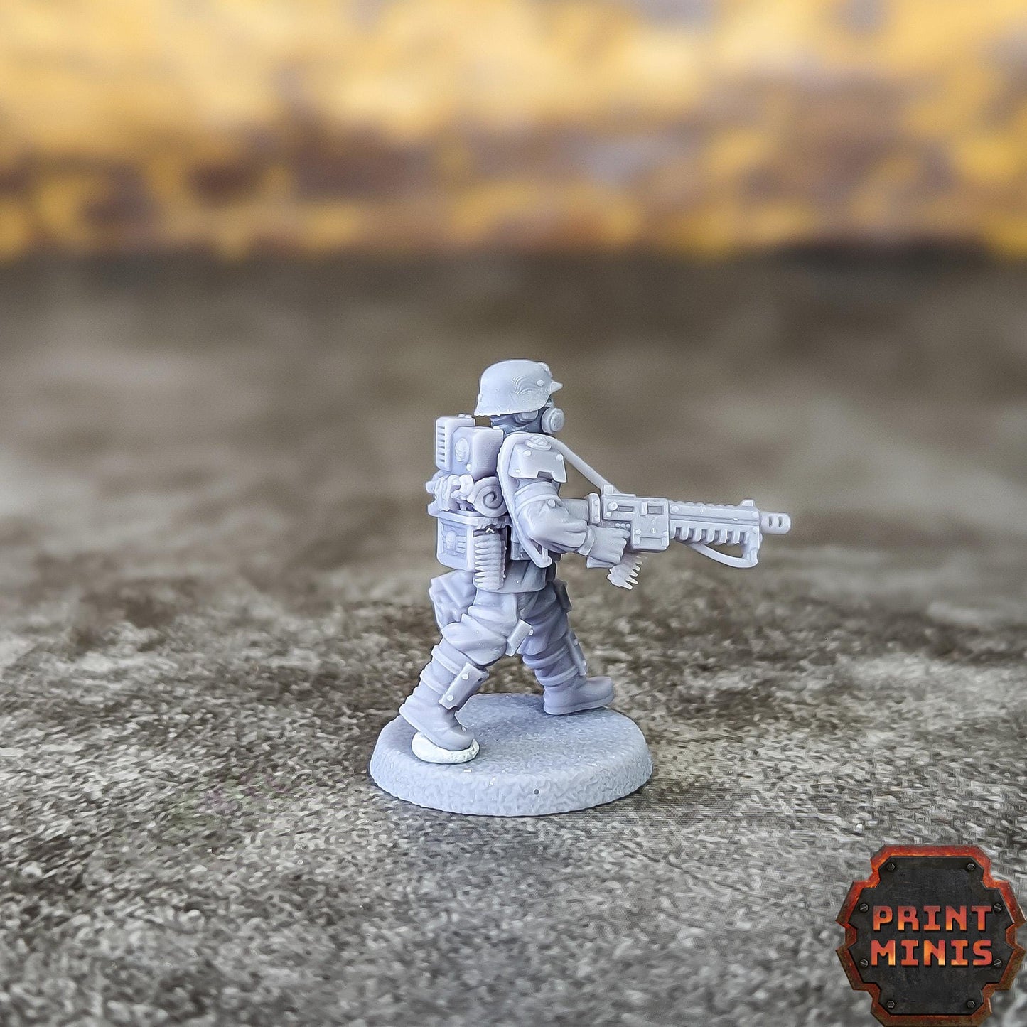 Ammo Carrier - Kaledon Fortis Army, Sci-Fi Space Militia Soldiers by Print Minis