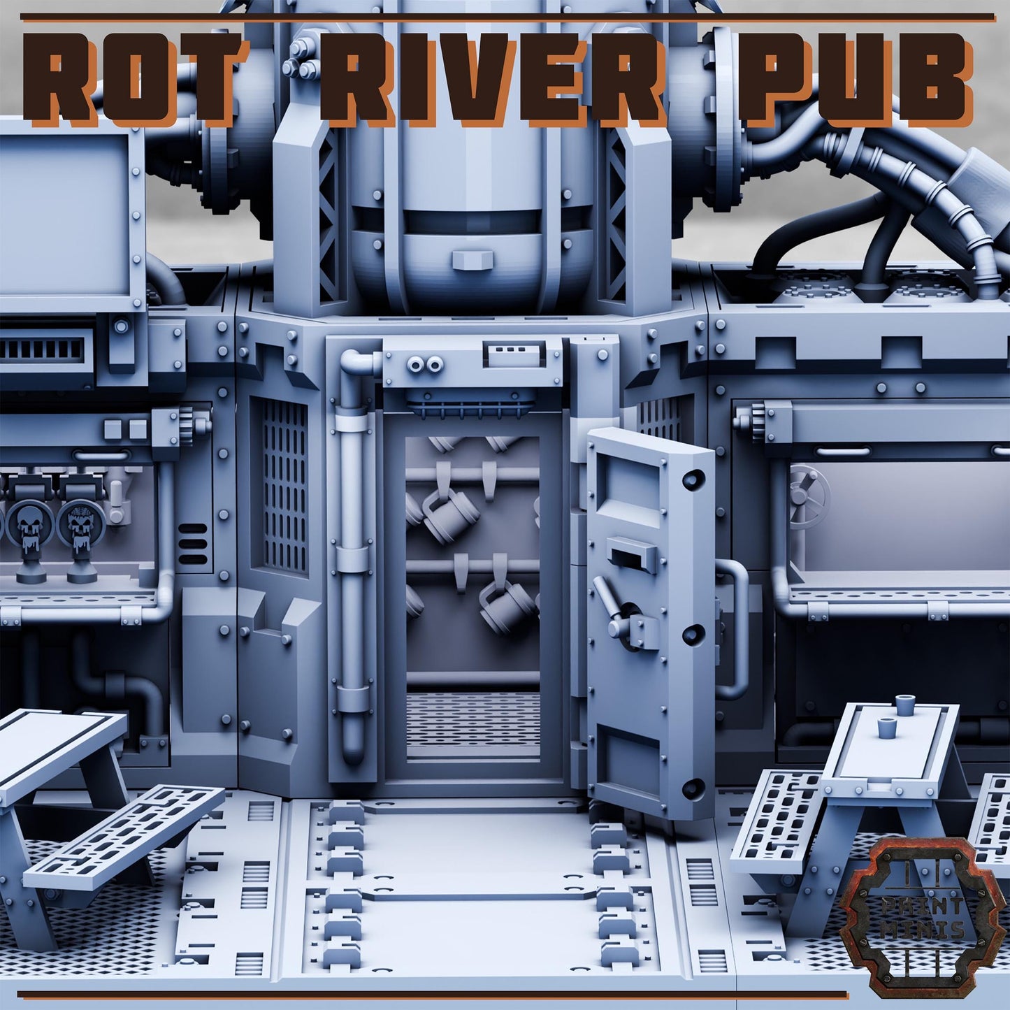 Rot River Pub - Risor District - Sci-Fi City Skirmish Wargaming Terrain by Print Minis