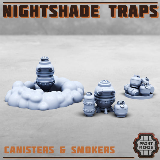 Bitter Nightshade Gang Traps -  Sci-Fi Grimdark City Skirmish Warfare Female Mercenaries by Print Minis