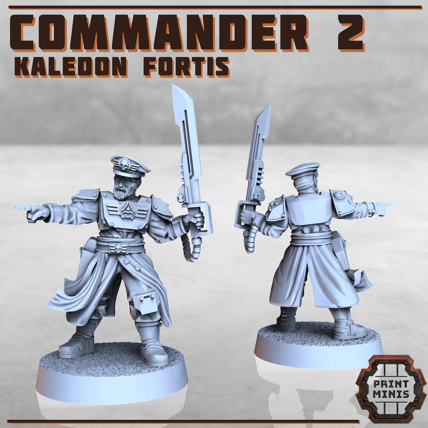Commander Kit - Kaledon Fortis Army, Sci-Fi Space Militia Soldiers by Print Minis