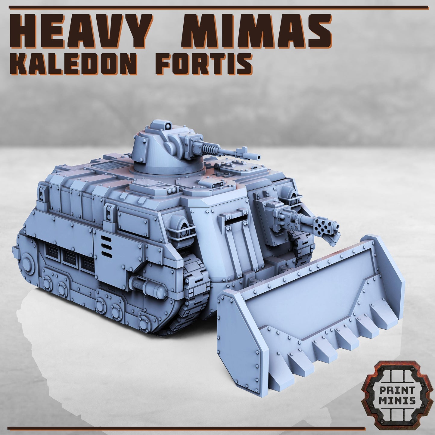 Mimas Tank - Troop Carrier & Heavy Armour - Kaledon Fortis Army, Sci-Fi Space Militia Soldiers by Print Minis