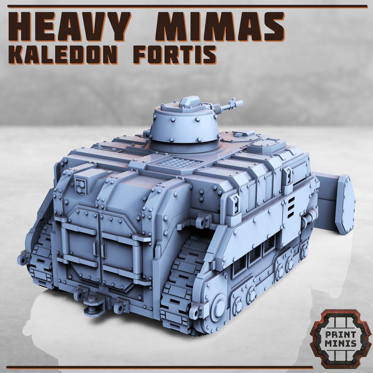 Mimas Tank - Troop Carrier & Heavy Armour - Kaledon Fortis Army, Sci-Fi Space Militia Soldiers by Print Minis