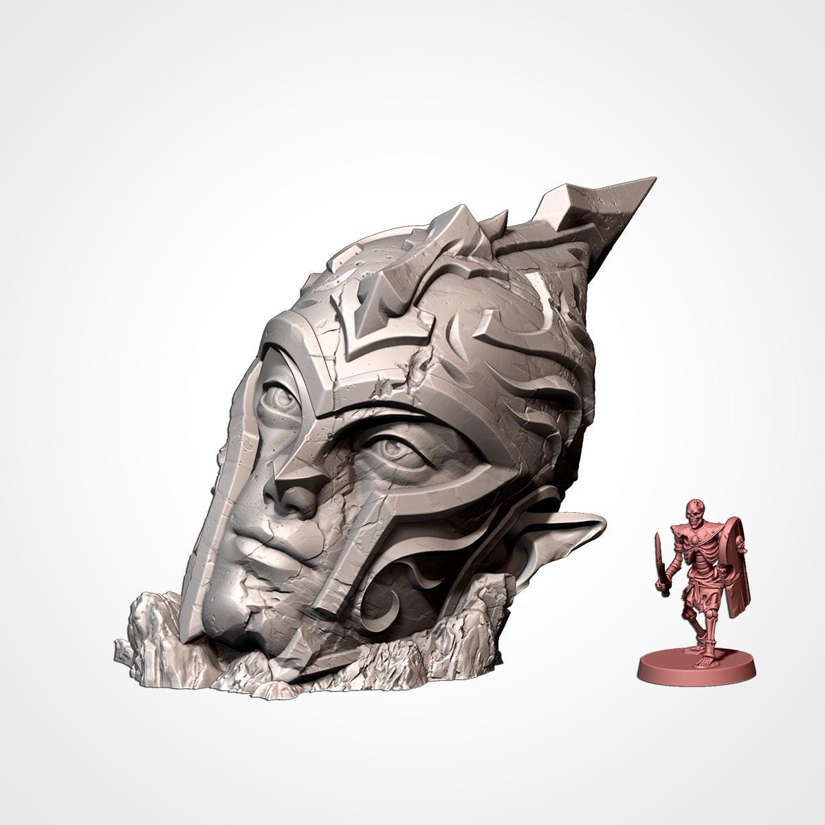 Modular ELF CONSTRUCTIONS terrain by Txarli Factory Fantasy Terrain Ruined Statues Set, Perfect for Tabletop Wargames