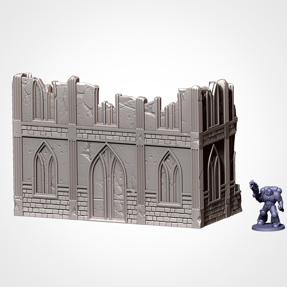 Modular CITY CLASSIC RUINS set Txarli Factory Ruined Building Terrain Cityscape Set, Perfect for Tabletop Wargames