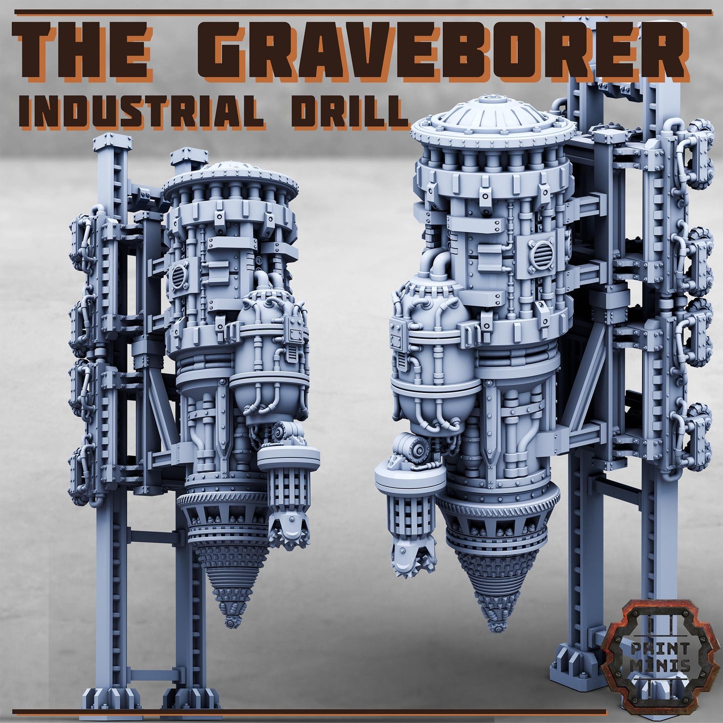 The Graveborer - Industrial Drill - Sci-Fi Space Industrial Terrain by Print Minis