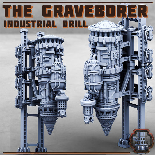 The Graveborer - Industrial Drill - Sci-Fi Space Industrial Terrain by Print Minis