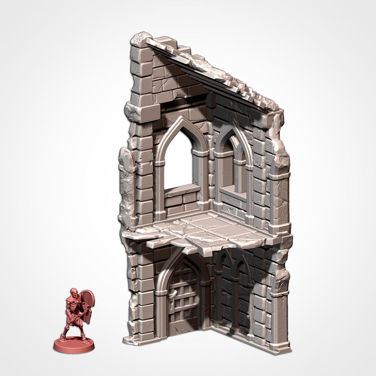 Modular MIDDLE EARTH TOWN terrain by Txarli Factory Fantasy Terrain Ruined City, Perfect for Tabletop Wargames