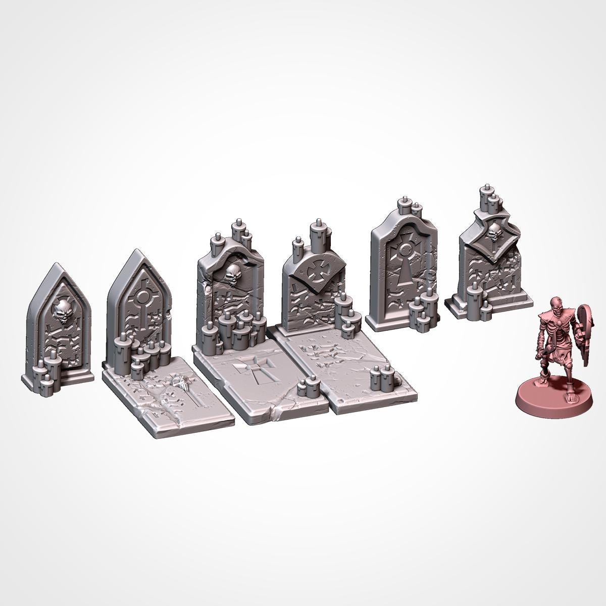 GRAVEYARD Modular Wargaming Gothic Necropolis Terrain by Txarli Factory for Tabletop Wargames