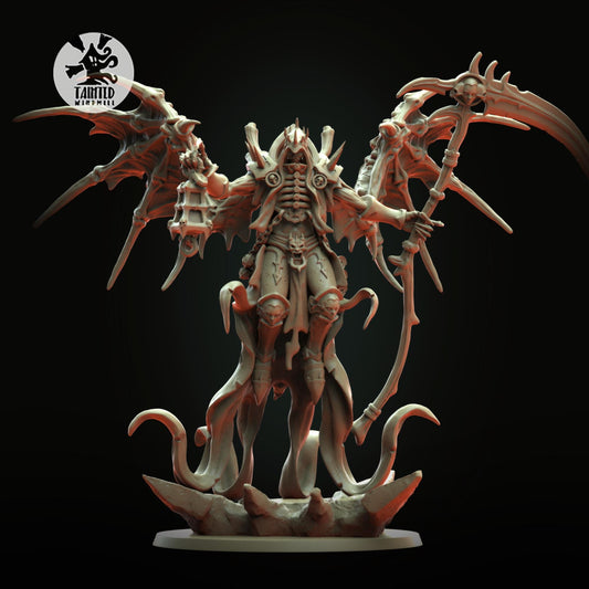 Bubonic Prince Lord, Chaotic Daemonic Monopose Miniatures Sculpted by Tainted Windmill for Wargames set in the Grimdark Future