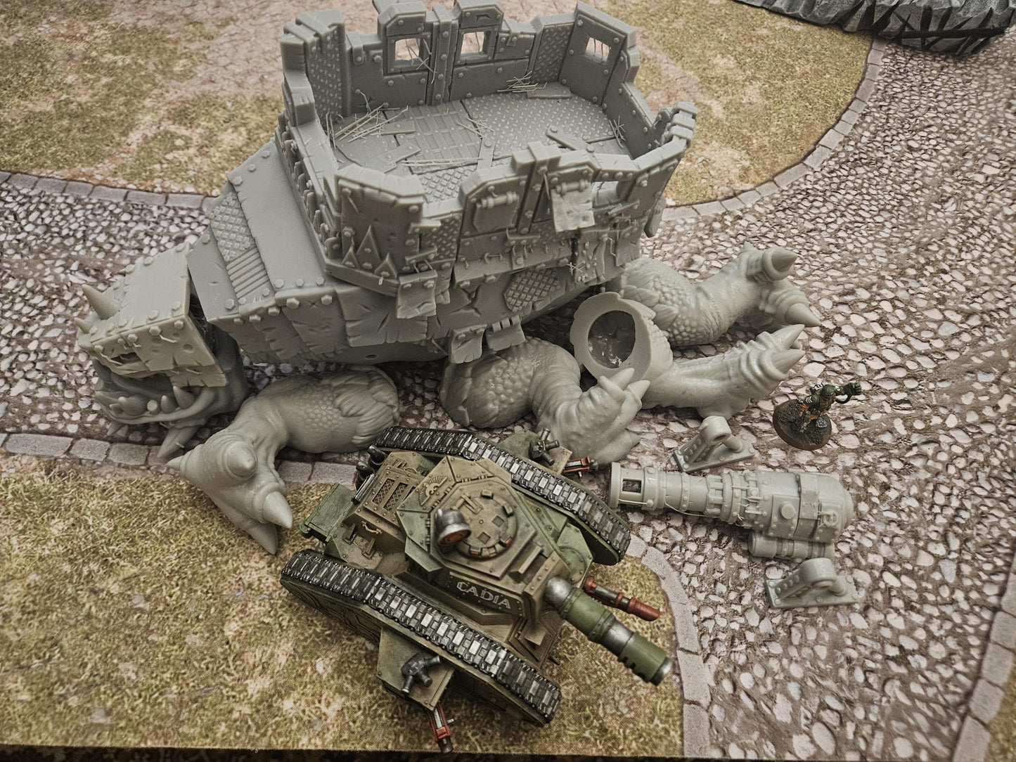 Big Chompa, Space-Faring Orkish Menace Sculpted by Mekka Miniatures, Grimdark Compatible, Scaled for Sci-Fi Miniature Wargames