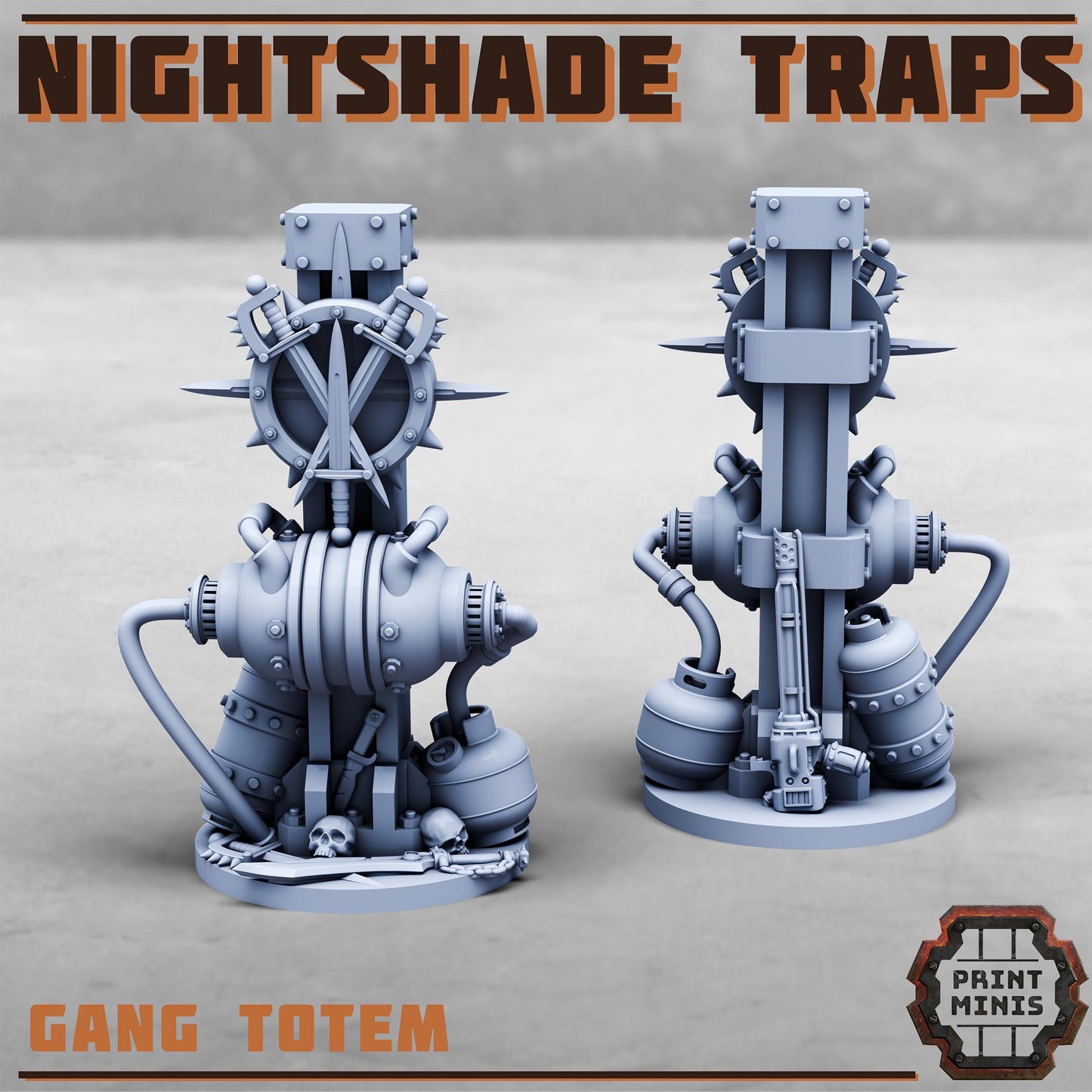 Bitter Nightshade Gang Traps -  Sci-Fi Grimdark City Skirmish Warfare Female Mercenaries by Print Minis