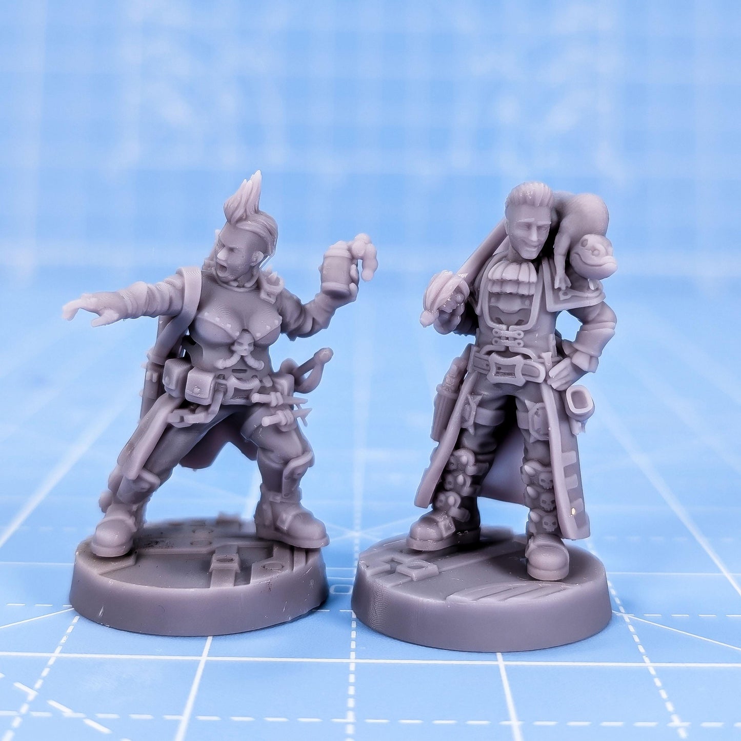Jacquette and Gabriel - Bounty Hunters -  Sci-Fi Grimdark Mercenaries by Print Minis