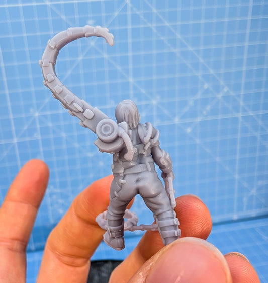 Sci-Fi Grimdark Beast Tamer Miniature - Resin Mercenary