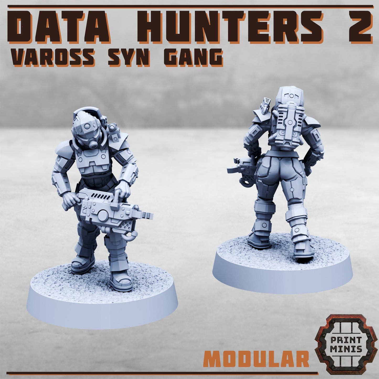 Data Hunters 2 - Vaross Syn Gang -  Sci-Fi Grimdark Tech Hunter Mercenaries by Print Minis
