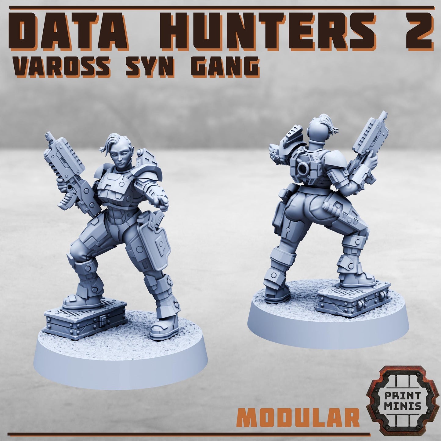 Data Hunters 2 - Vaross Syn Gang -  Sci-Fi Grimdark Tech Hunter Mercenaries by Print Minis