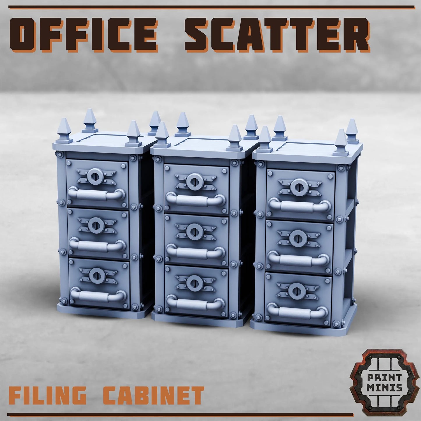 Office Scatter - Retro-Futuristic Office Terrain -  Sci-Fi Grimdark Civilians by Print Minis