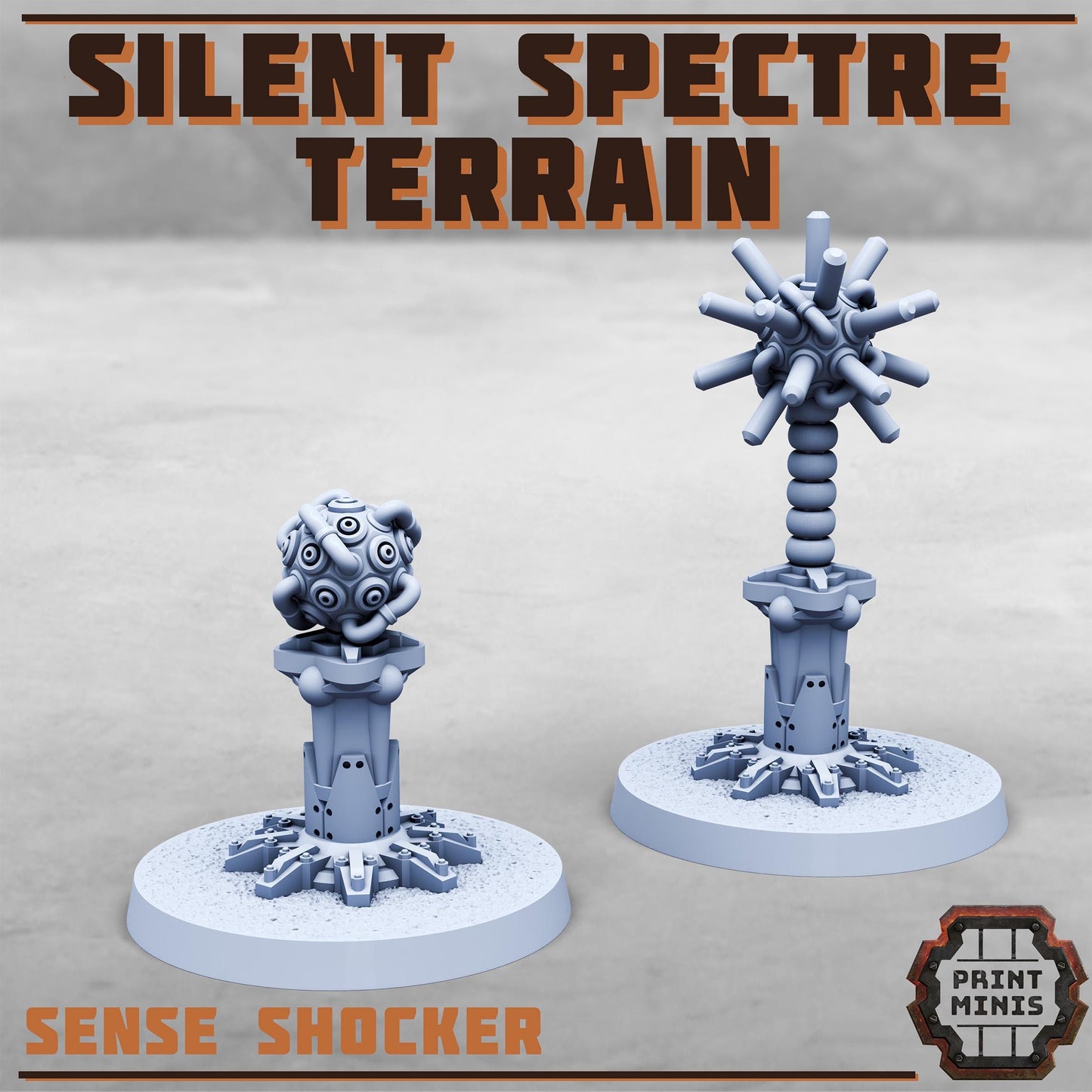 Silent Spectre Gang Terrain -  Sci-Fi Grimdark City Skirmish Warfare Mercenaries by Print Minis