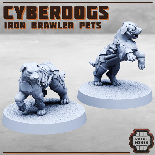 Cyberdogs - Iron Brawlers pets -  Sci-Fi Grimdark Miner Gang Mercenaries by Print Minis