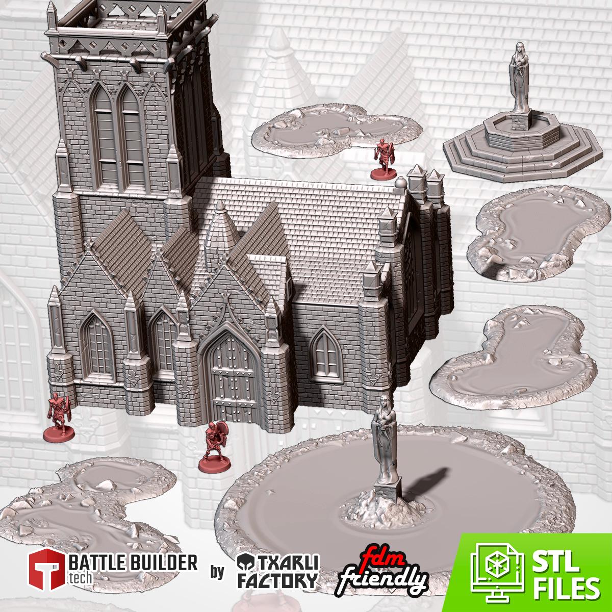 SACRED PLACE Modular Wargaming Gothic Necropolis Terrain by Txarli Factory for Tabletop Wargames