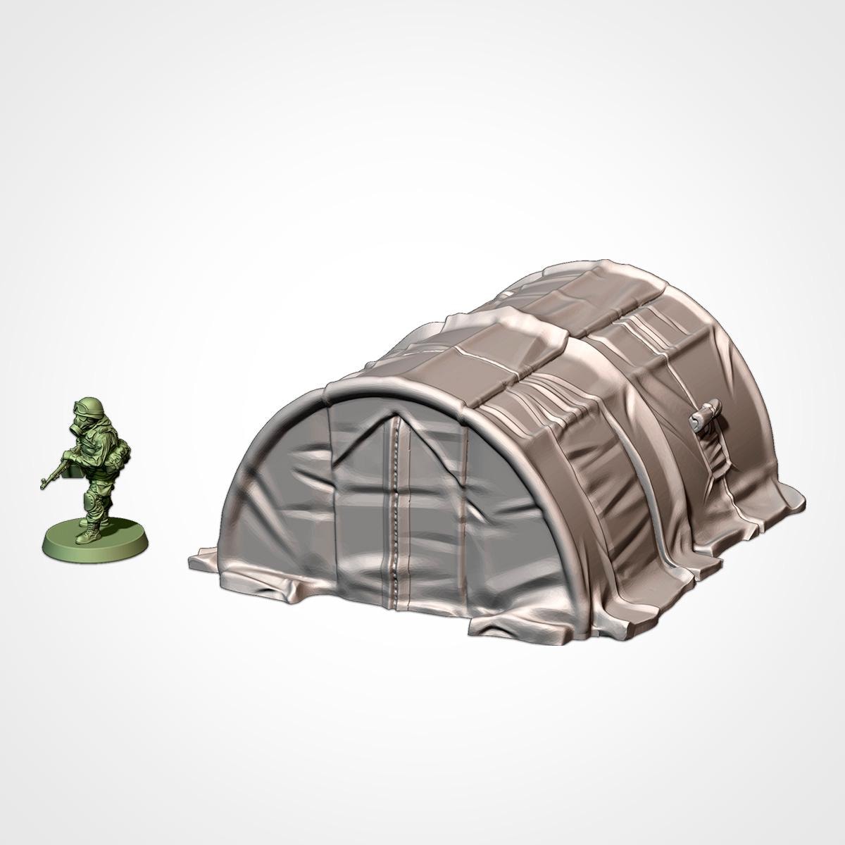 MILITARY BARRACKS Txarli Factory Battlefield Building modular Tent Set, Perfect for Tabletop Wargames