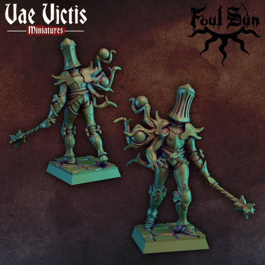 Foul Sun : Mutated knight, Dark Fantasy Knight, Mercenary Miniatures by Vae Victis, perfect for Fantasy Wargames and Tabletop RPGs
