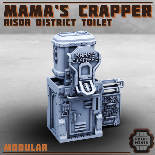 Mama's Crappers - Risor District Toilet - Sci-Fi City Skirmish Wargaming Terrain by Print Minis