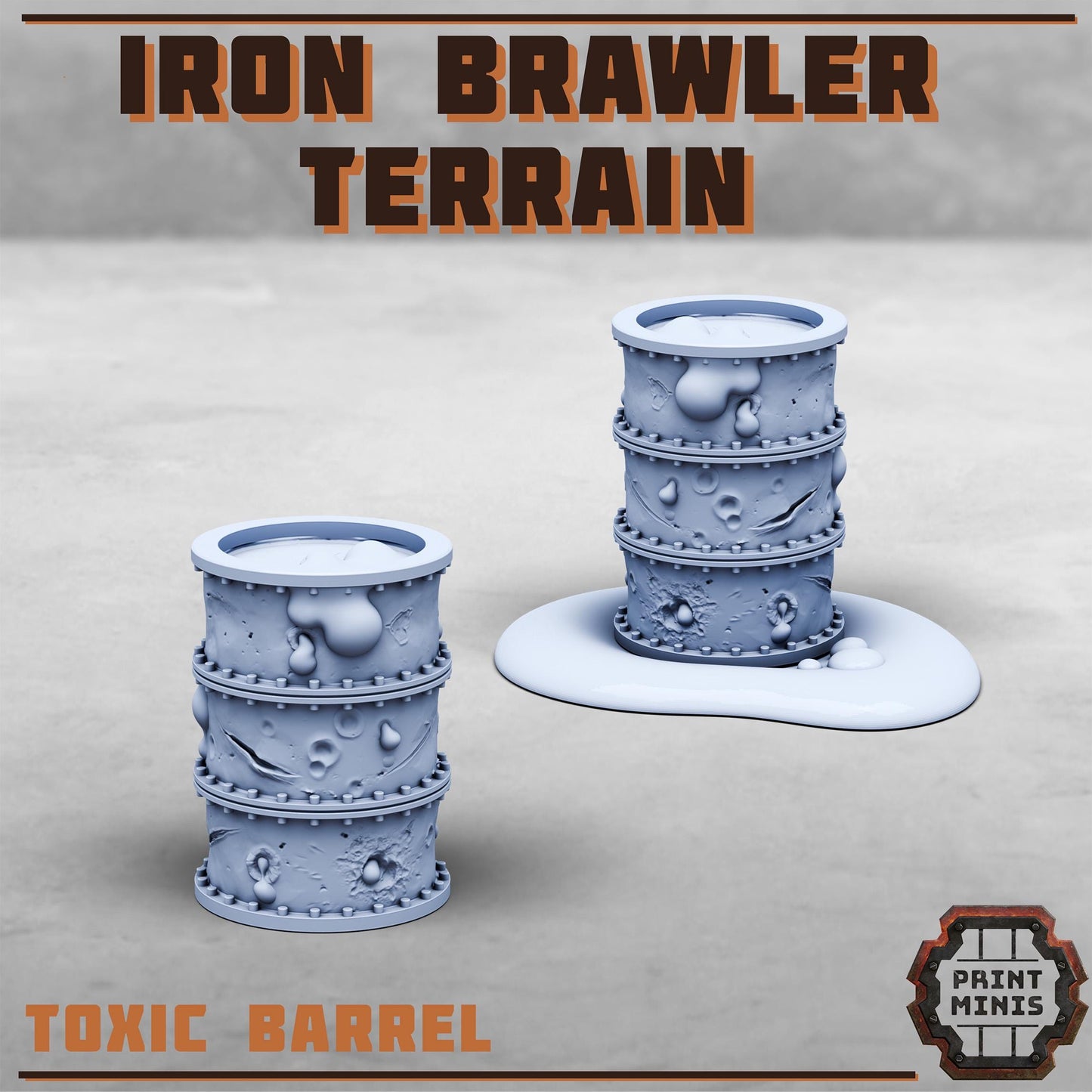 Iron Brawler Gang Traps -  Sci-Fi Grimdark City Skirmish Warfare Mercenaries by Print Minis