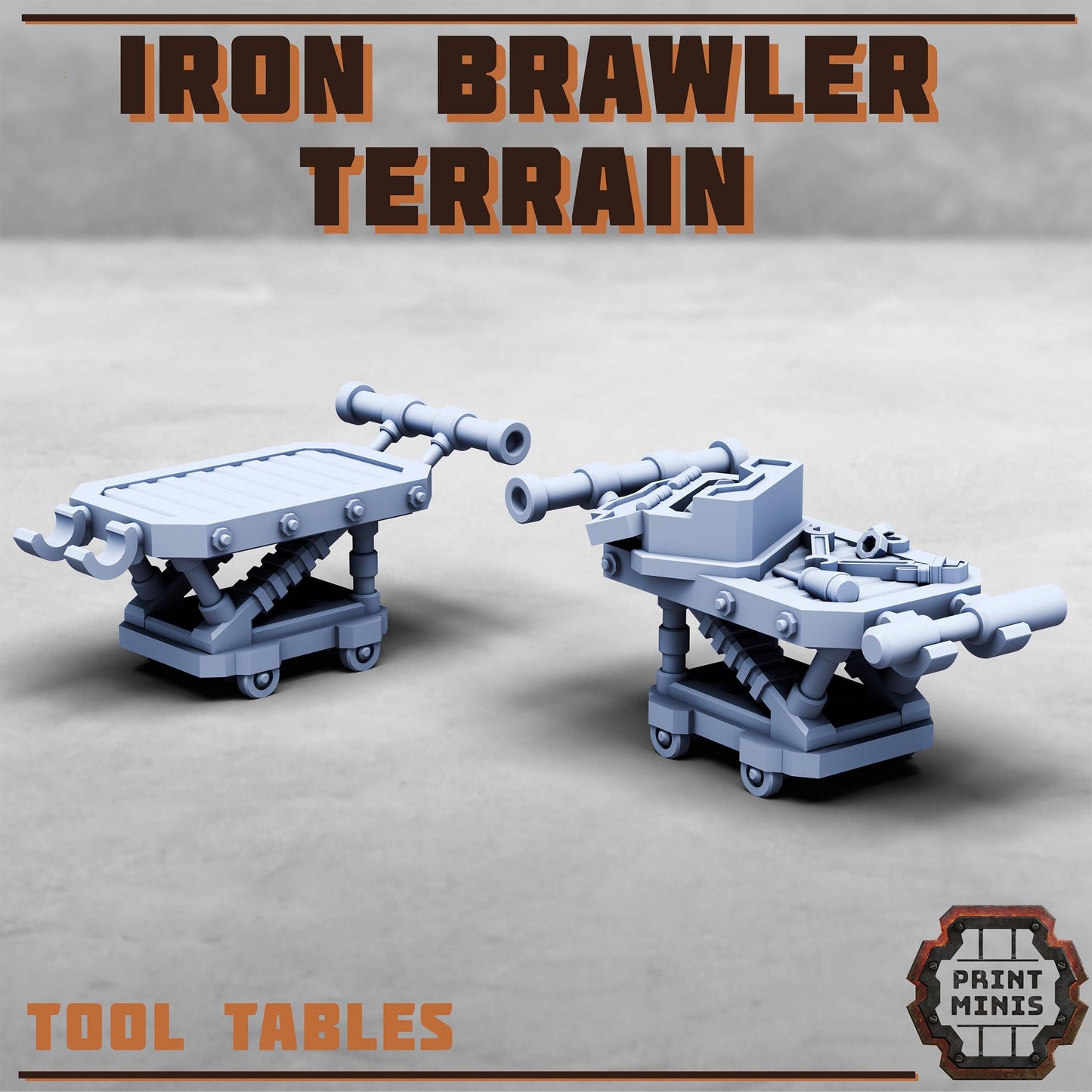 Iron Brawler Gang Traps -  Sci-Fi Grimdark City Skirmish Warfare Mercenaries by Print Minis
