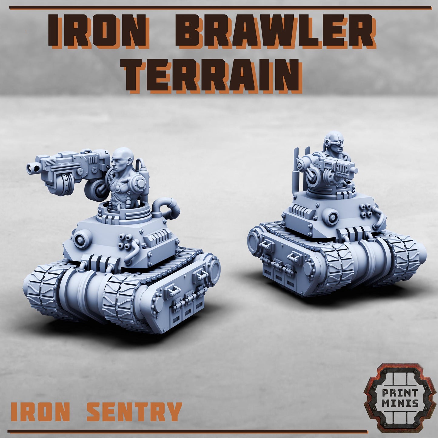 Iron Brawler Gang Traps -  Sci-Fi Grimdark City Skirmish Warfare Mercenaries by Print Minis